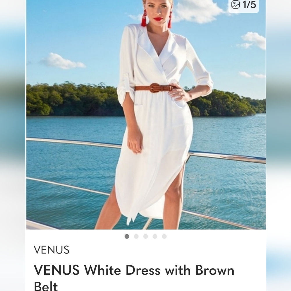 White Dress with Belt